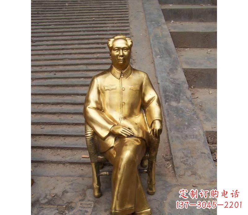 泰州毛泽东伟人铜雕纪念像