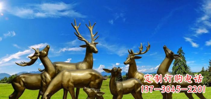 泰州静谧之美,梅花鹿铜雕装点你的家