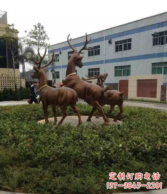 泰州梅花鹿小区铜雕精美礼品