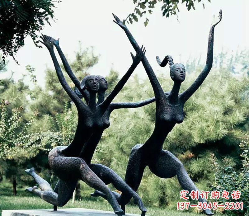 泰州精美美女铜雕——绽放出精灵般的美丽