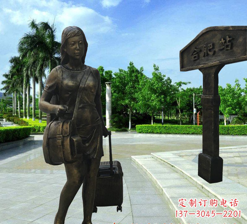 泰州美貌铸就的美女铜雕