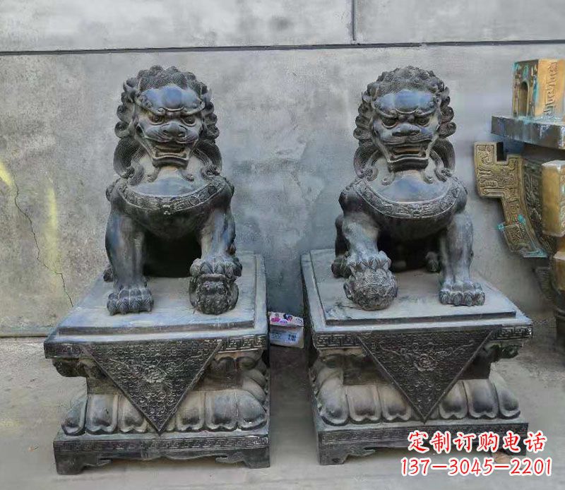 泰州狮子雕塑,象征霸气的家门口装饰