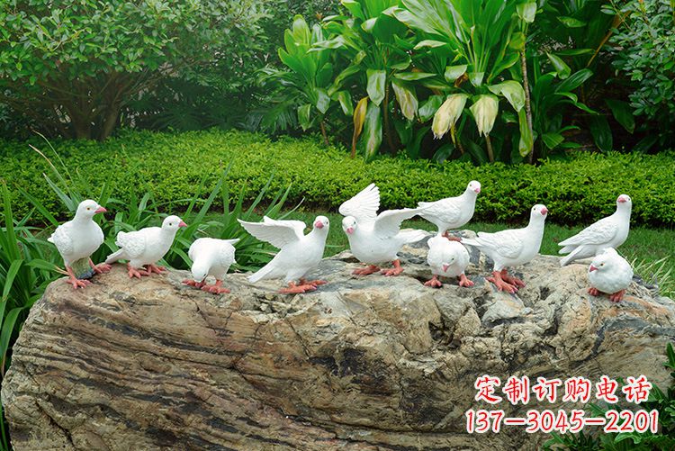 泰州鸽子雕塑,母亲抱孩子的传家之宝