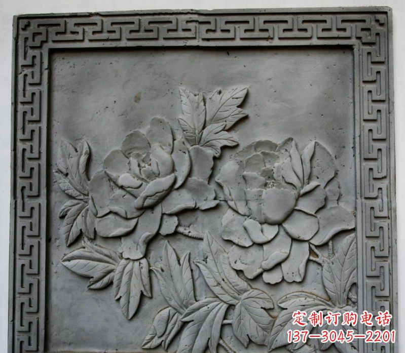 泰州牡丹青石浮雕雕塑-精美的永久装饰