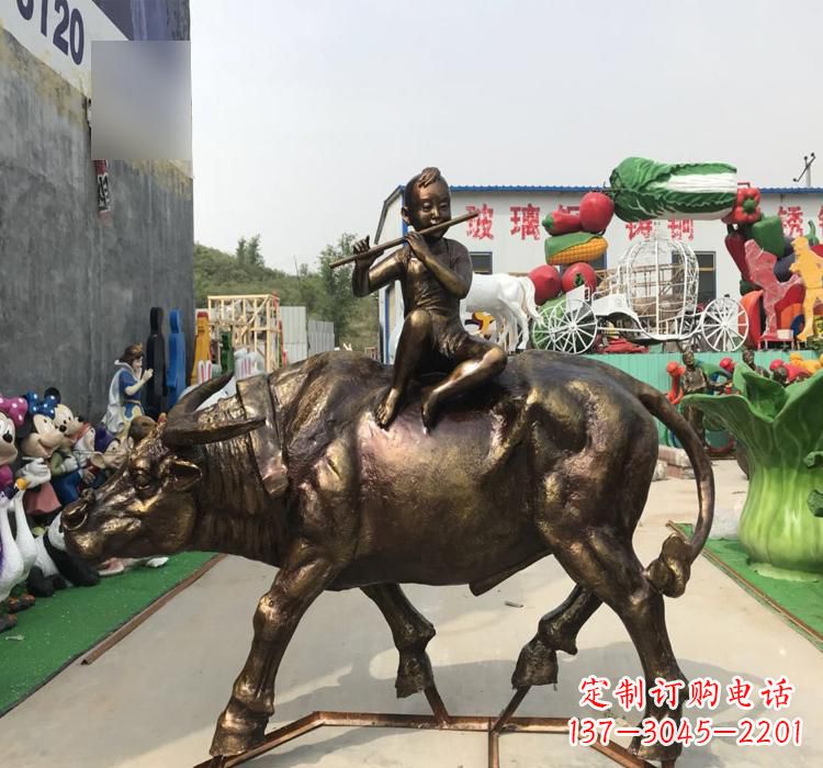 泰州中领雕塑的古典韵味牧童铜雕是一件绝美的雕…