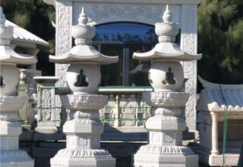 泰州汉白玉公园灯笼雕塑