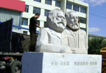 泰州汉白玉马克思与恩格斯雕塑--让爱情延续