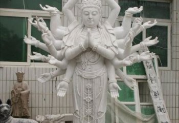 泰州汉白玉千手观音雕塑，精致细腻，深具宗教意义