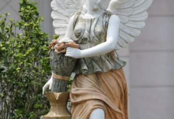 泰州精致高雅的汉白玉天使雕塑
