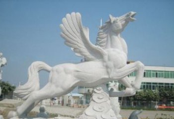 泰州精美祥云飞马石雕，古朴大气