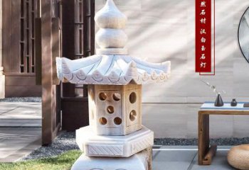 泰州中领雕塑-经典经典汉白玉灯笼园林雕塑