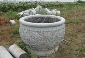 泰州荷花花盆公园景观石雕，千般美妙一览无余