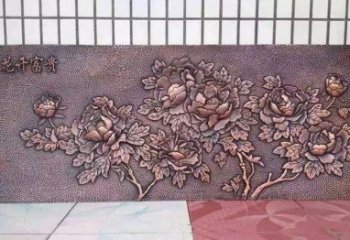 泰州精美绝伦的牡丹铜浮雕