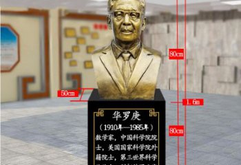 泰州精美的华罗庚玻璃钢仿铜雕塑