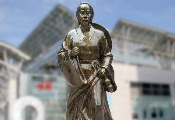 泰州华佗仿铜雕塑，雕刻技艺精湛