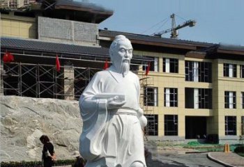 泰州高雅精美的华佗白玉石雕像