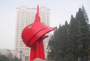 泰州不锈钢抽象党旗雕塑，象征着祖国力量