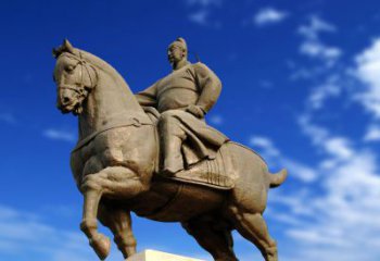 泰州领雕塑正大光明：李世民骑马景观雕塑
