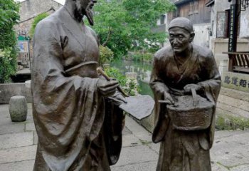 泰州经典雕塑：王羲之情景小品