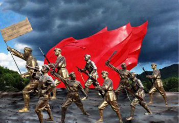泰州纪念伟大革命先烈的红军雕塑