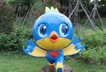 泰州蓝色梦幻，玻璃钢鸽子雕塑