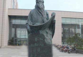 泰州老子校园名人铜雕——精雕细琢，百年不朽