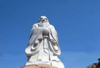 泰州经典的老子雕像，手工制作的沉思之作