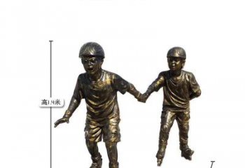 泰州中领雕塑推出的趣味滑冰儿童雕塑一直是客户…