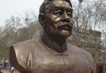 泰州鲁迅胸像名人铜雕是中领雕塑公司定制的一款…
