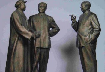 泰州标题:伟人朱德毛主席铜雕——传承毛主席精神