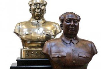 泰州定制你的名人铜雕毛主席胸像