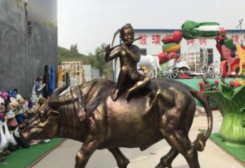 泰州中领雕塑的古典韵味牧童铜雕是一件绝美的雕…