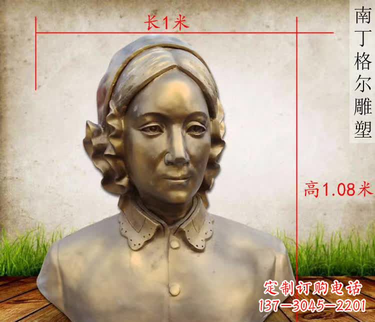 泰州精雕细琢,南丁格尔胸像铜雕塑