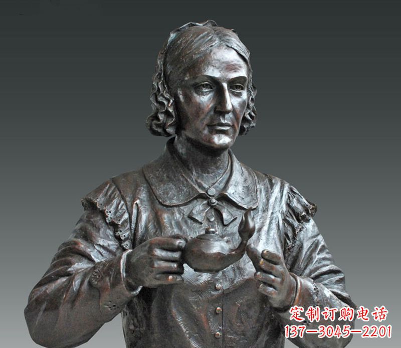 泰州南丁格尔铜雕,尊贵雕塑定制