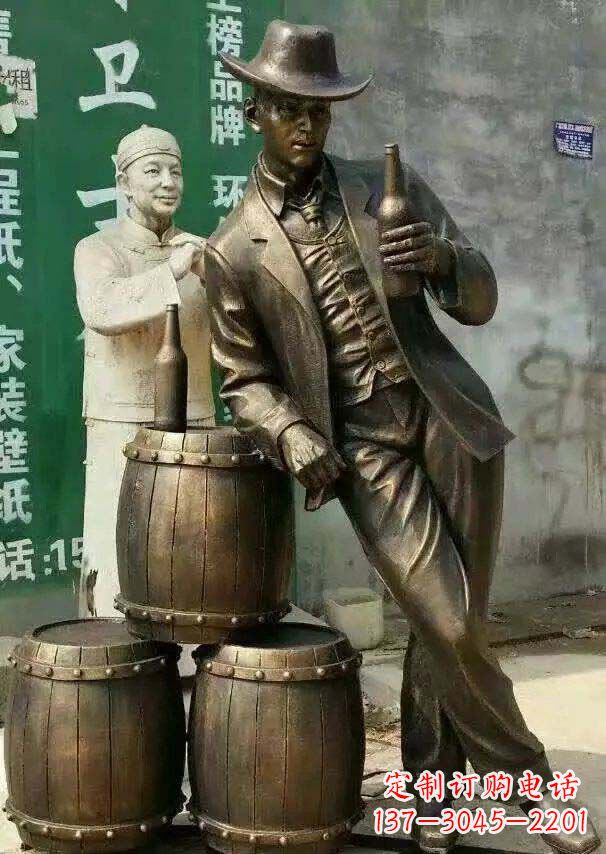 泰州精美高雅的牛仔铜雕