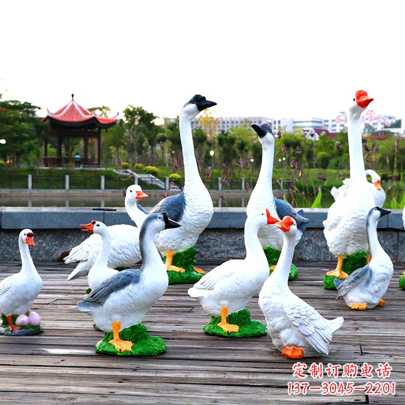 泰州高端铜质农场天鹅雕塑
