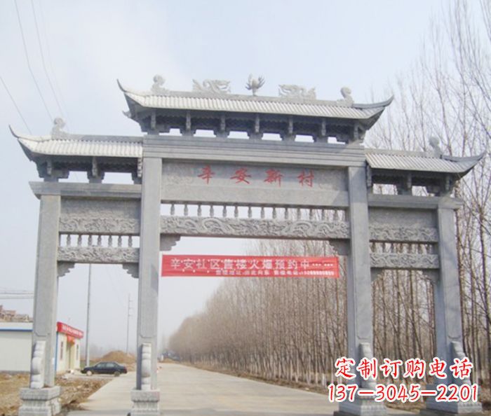泰州牌坊三门石雕,品质无双