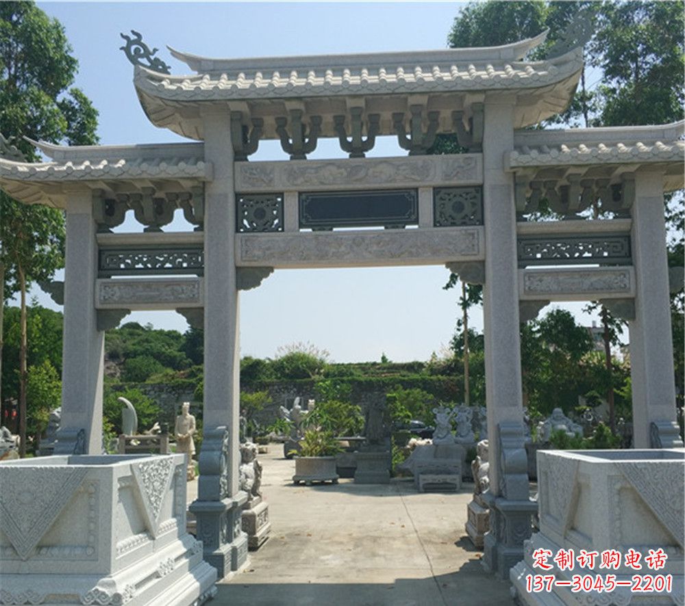 泰州全国厂家特制农村石牌坊雕塑