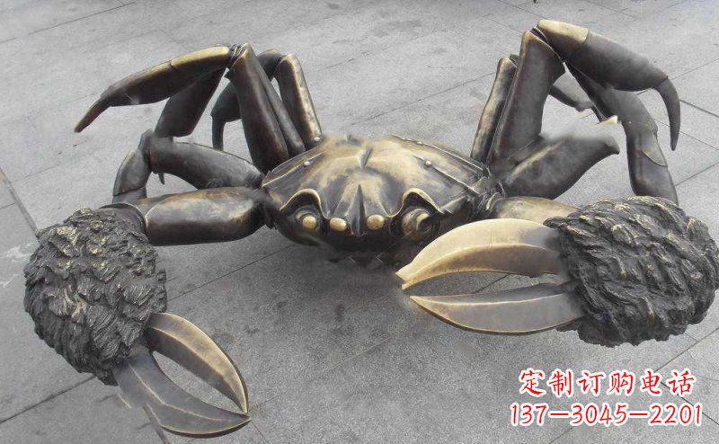 泰州中领雕塑以传统工艺出品的螃蟹铜雕，是杰出…
