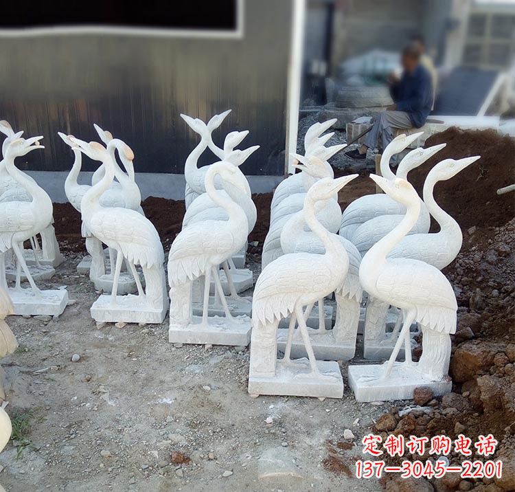 泰州精美工艺,传统雕刻——仙鹤石塑