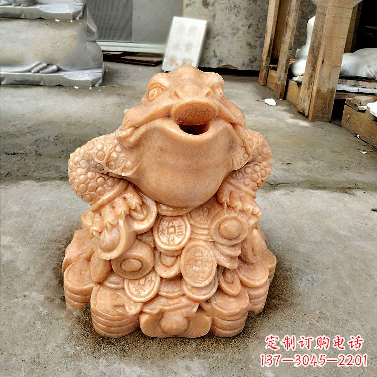 泰州喷水金蟾水池喷泉水景动物雕塑