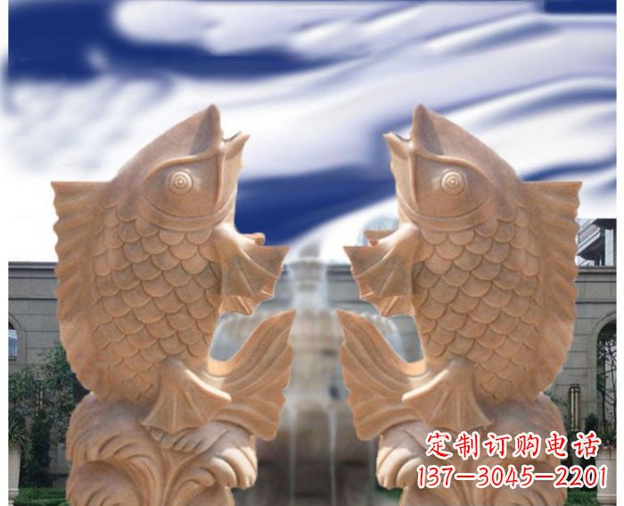 泰州中领雕塑设计定制精美鲤鱼雕塑