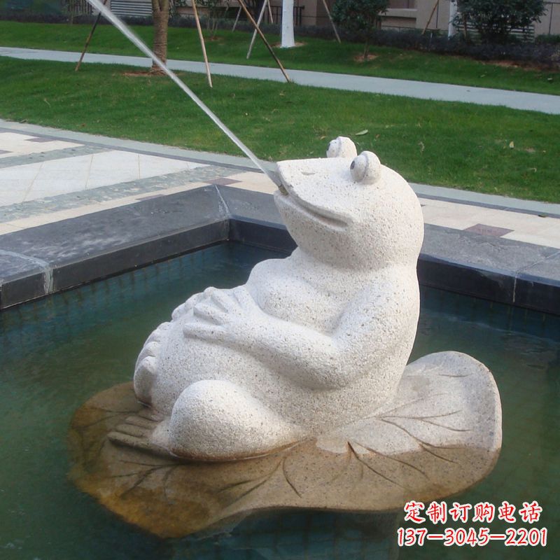 泰州无边界精致艺术——喷水青蛙石雕