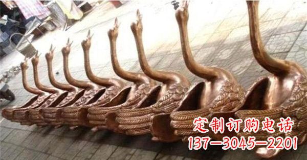 泰州优雅迷人的天鹅铜雕塑