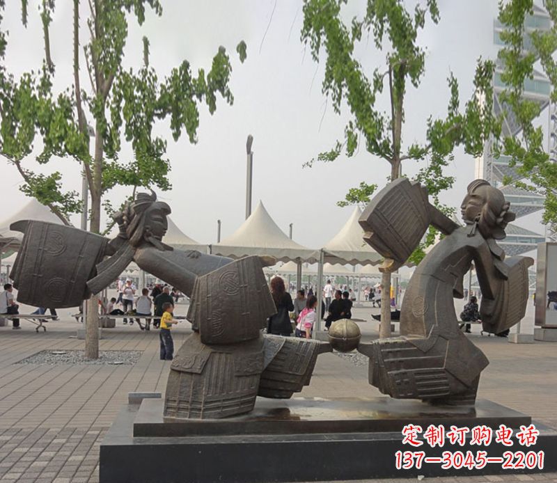 泰州艺术雕刻杰作——皮影戏铜雕