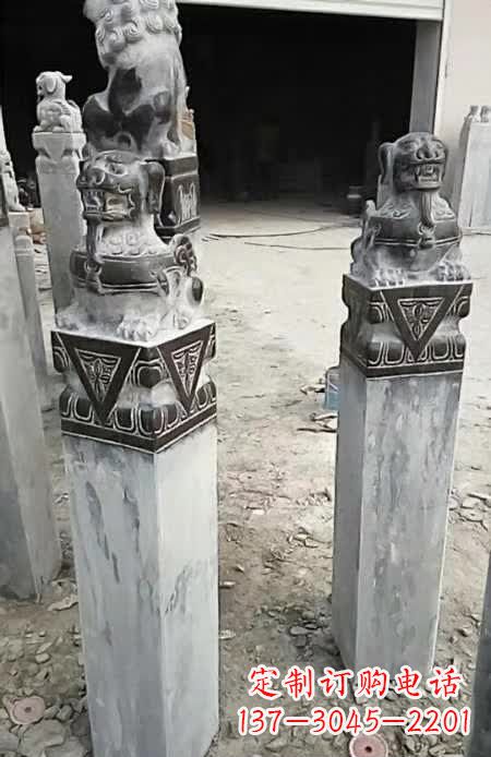 泰州貔貅栓马桩雕塑