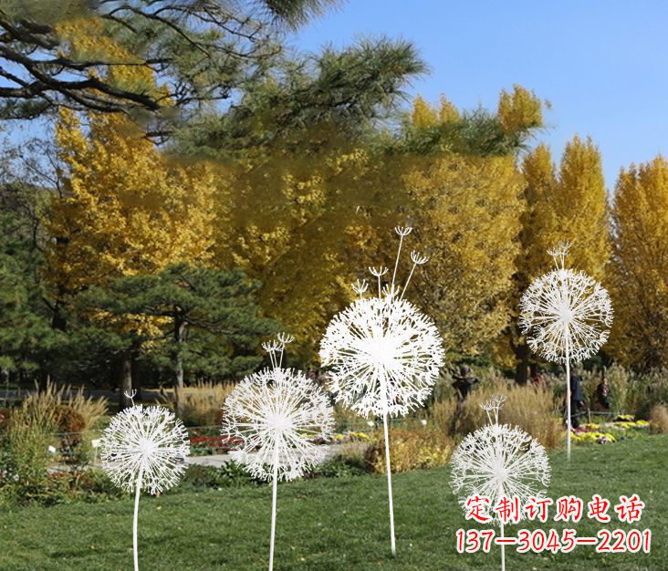 泰州中领雕塑:精美不锈钢蒲公英雕塑