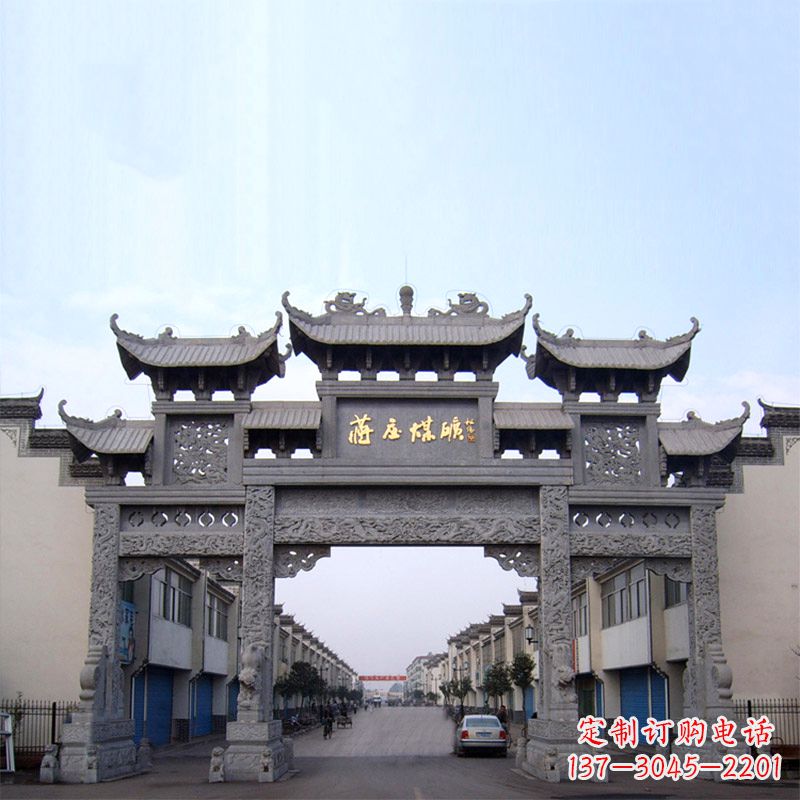 泰州让古典艺术绽放在您的家园中——中领雕塑仿古石雕牌楼