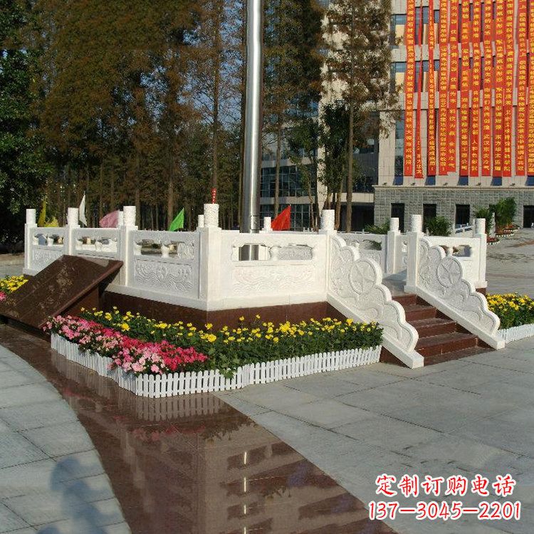 泰州高端定制玉石汉白玉石雕广场升旗台