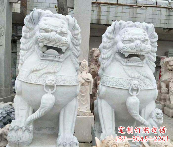 泰州精美大理石狮子雕塑